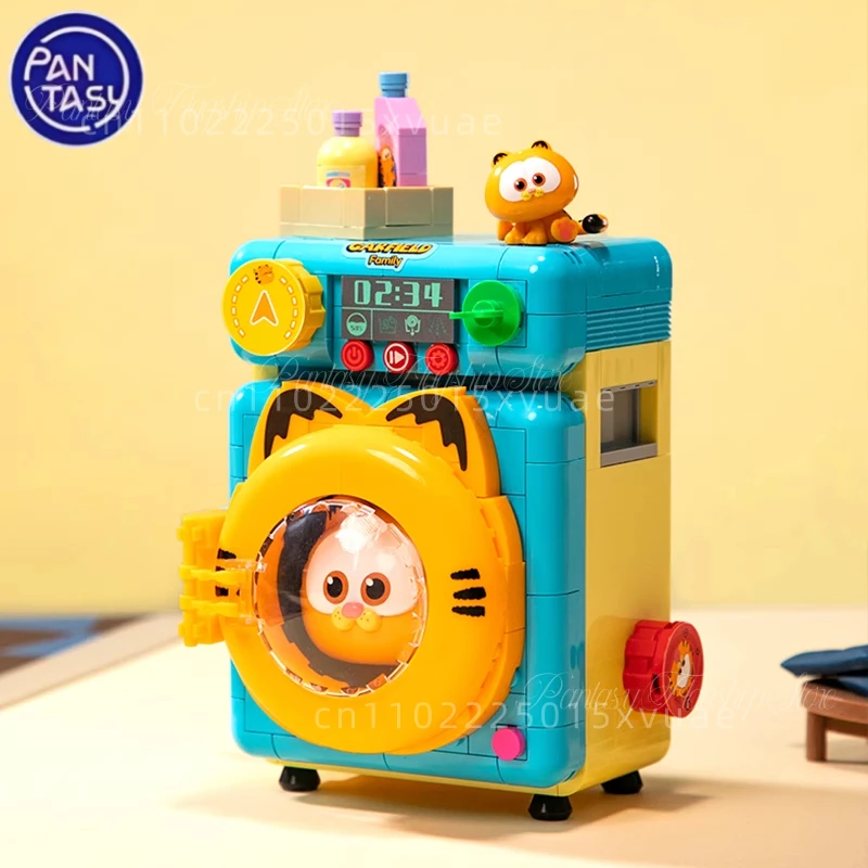 Pantasy Garfield Building Blocks Cartoon Home Appliances Series Assembling Toy Model Desktop Decoration Children's Birthday Gift
