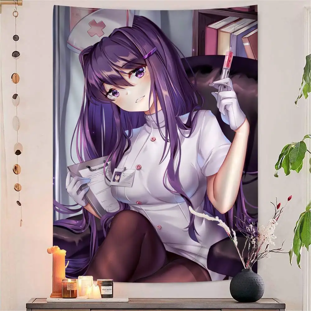 디도키도키 문학클럽 보헤미안 태피스트리 타로 히피 벽걸이 러그 기숙사 일본식 태피스트리