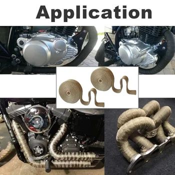 5公分*10公尺排氣管隔熱保溫捲材棉香蕉布摩托車玻璃纖維隔熱膠帶 10 最佳銷售 逃脫 mivv - №8