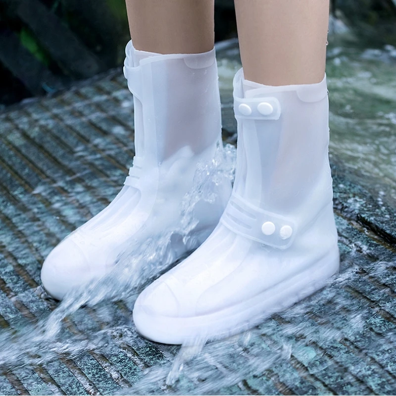 1-4Pairs Waterproof Silicone Rain Boot Covers Outdoor Reusable Shoe Covers Shoe Slip Protectors Stain Resistant Shoe Covers