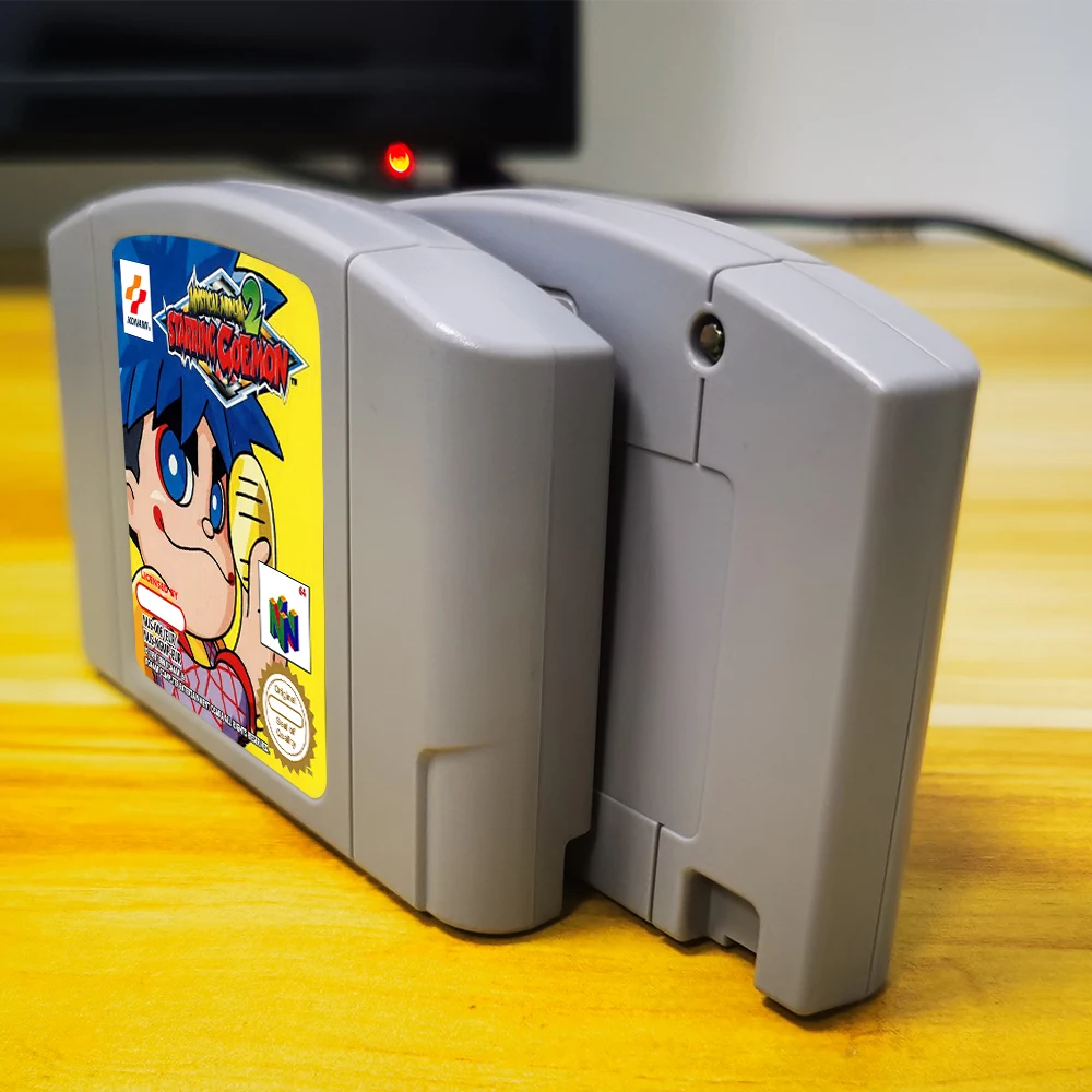 64-битный игровой картридж Mystical Ninja 2 Starring Goemon, версия NTSC для США или версии EUR PAL для консолей N64
