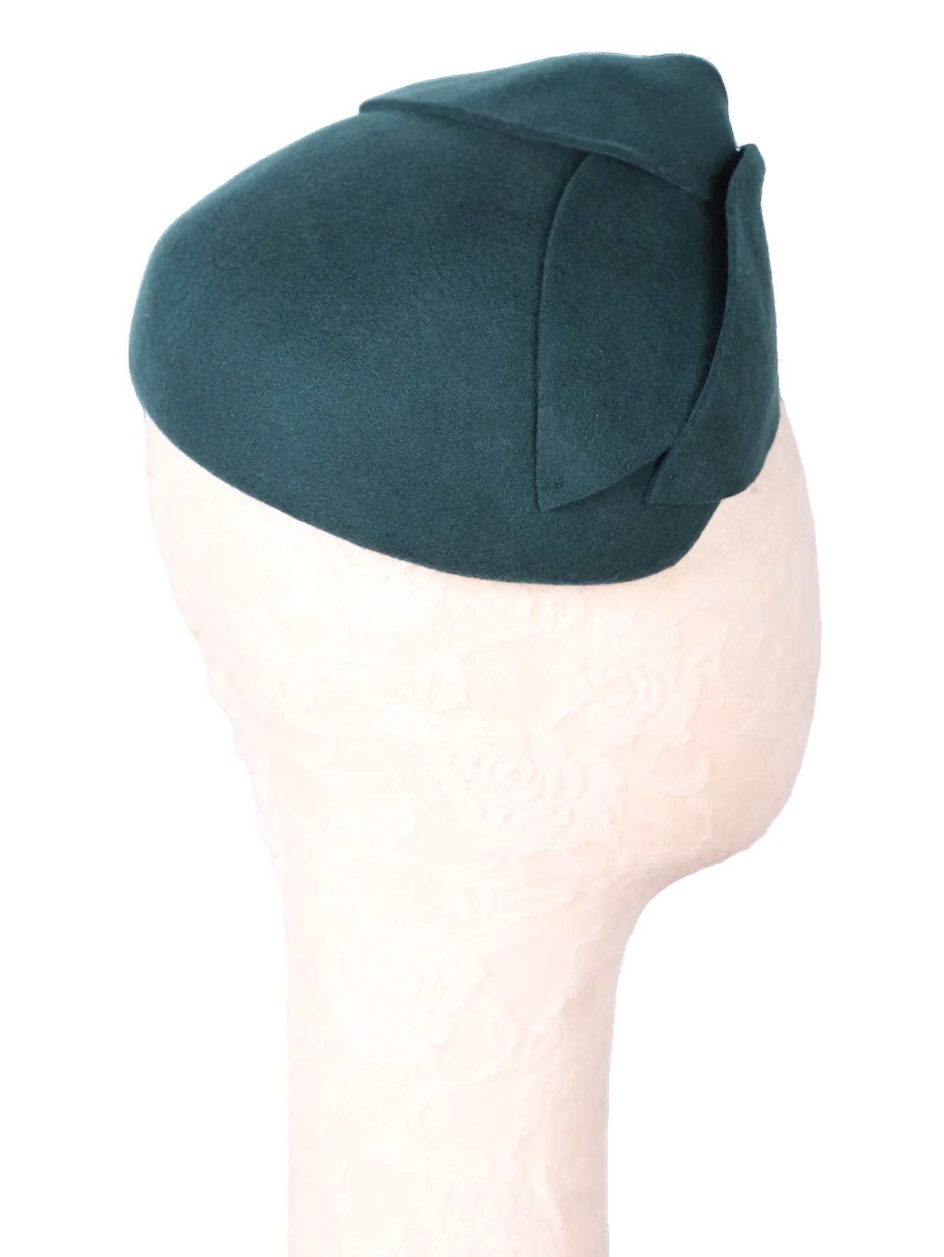 FS 100 % Wollfilz-Fascinator für Damen, Damen, Hochzeit, Fedora, Kirchenhüte, grüne Blumen-Baskenmütze, Mütze für Damen, Teeparty, Pillbox-Hut – Detail 10
