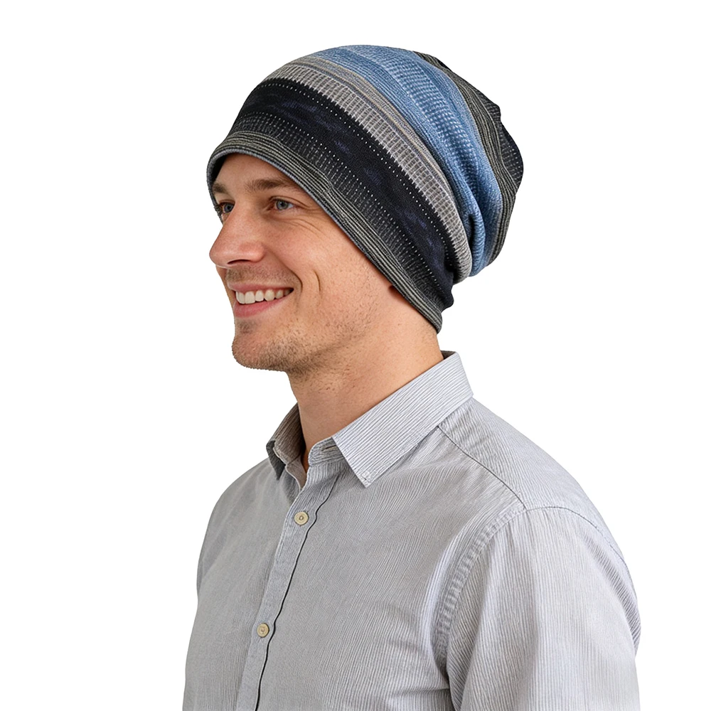 หมวกไหมพรมลายทางสุดเก๋ - อเนกประสงค์ สวมใส่สบาย ทันสมัย มีเอกลักษณ์เฉพาะตัว และเป็นไอเท็มที่ต้องมีตามเทรนด์ตามฤดูกาล