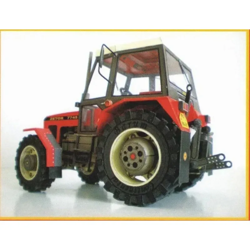 Funny DIY 1:32 Czech Zetor Tractor 3D Paper Card Building Sets Construction Educational Toys Military Model Gift