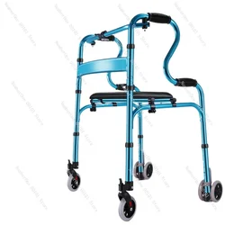 Medical Crutch Walking Aid Four-Legged Elderly Walking Aids Rehabilitation Walking Elderly Fracture Anti-Fall Folding Crutch