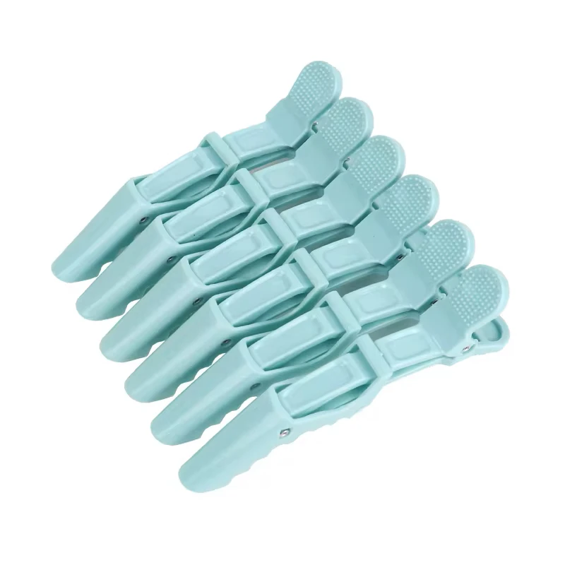 6 Stück Salon Tools Friseur Krokodilklemme, Haarspange, Dauerwelle Haarfärben Kunststoffklammer für Haarschmuck – Detail 8