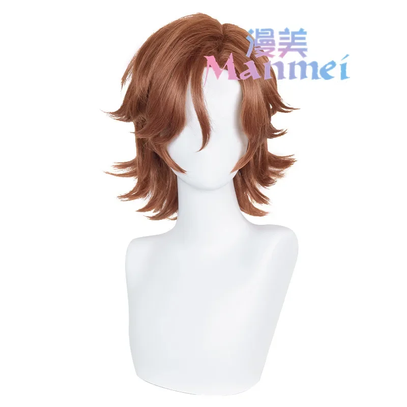 Ensemble Stars Cosplay MaM Mikejima Madara Wig Brown Short Ponytail Idol Star Roleplay Synthetic Hair
