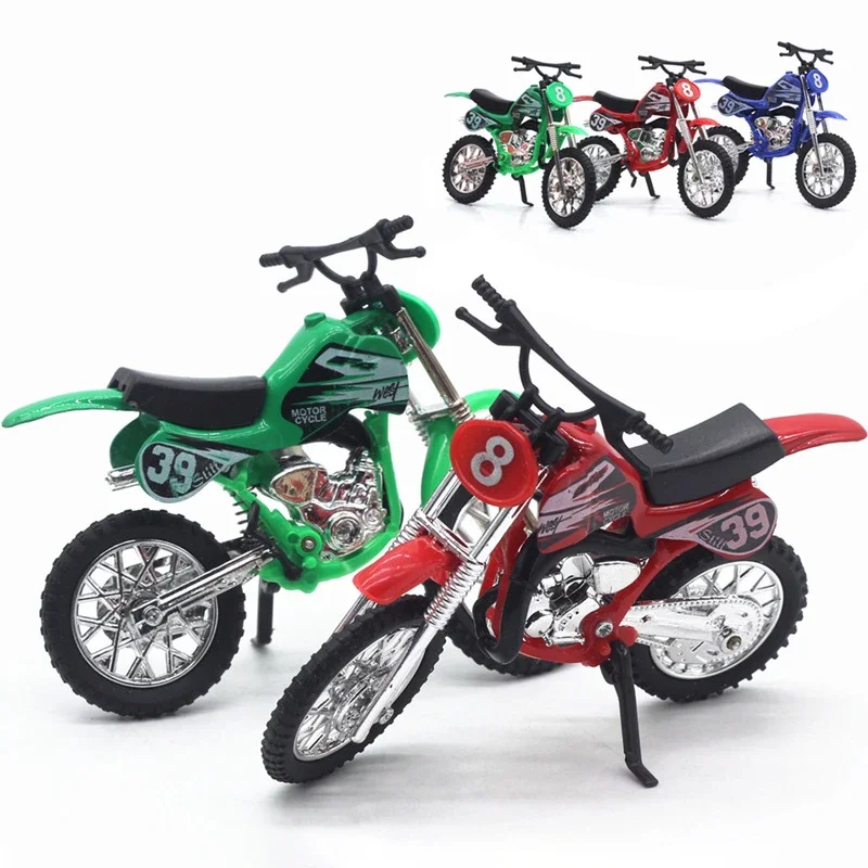 Simulated Alloy Motocross Motorcycle Model 1:18 Toy Adventure Imulation Alloy Motorcycle Model Home Decoration Kids Toy Gift