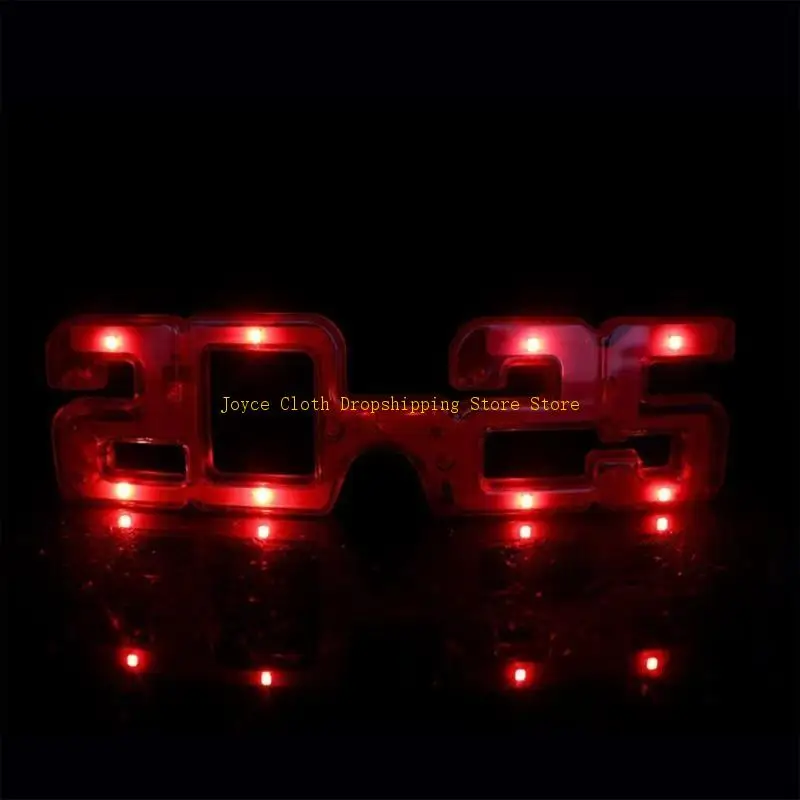 

Light up Glasses 2025 New Year Party Eyeglasses Eyewears Photography Props for New Years Party Graduation Ceremony 10CD