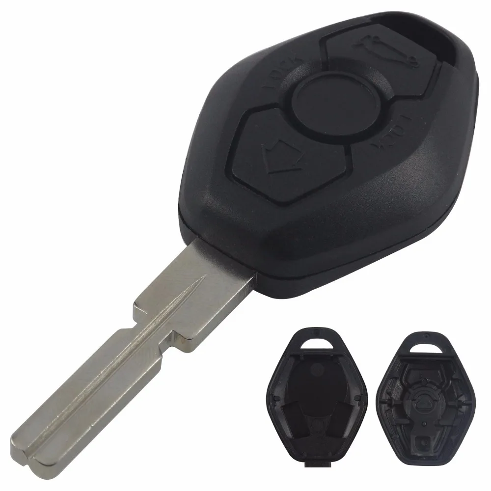jingyuqin 10ps Remote Car Key Shell Fob Case Cover For BMW 3 5 7 SERIES Z3 Z4 X3 X5 M5 325i E38 E39 E46 3 Button