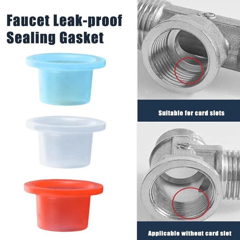 150PCS Faucet Leak-Proof Sealing Gasket, Faucet Leak-Proof Silicone Sealing Gasket