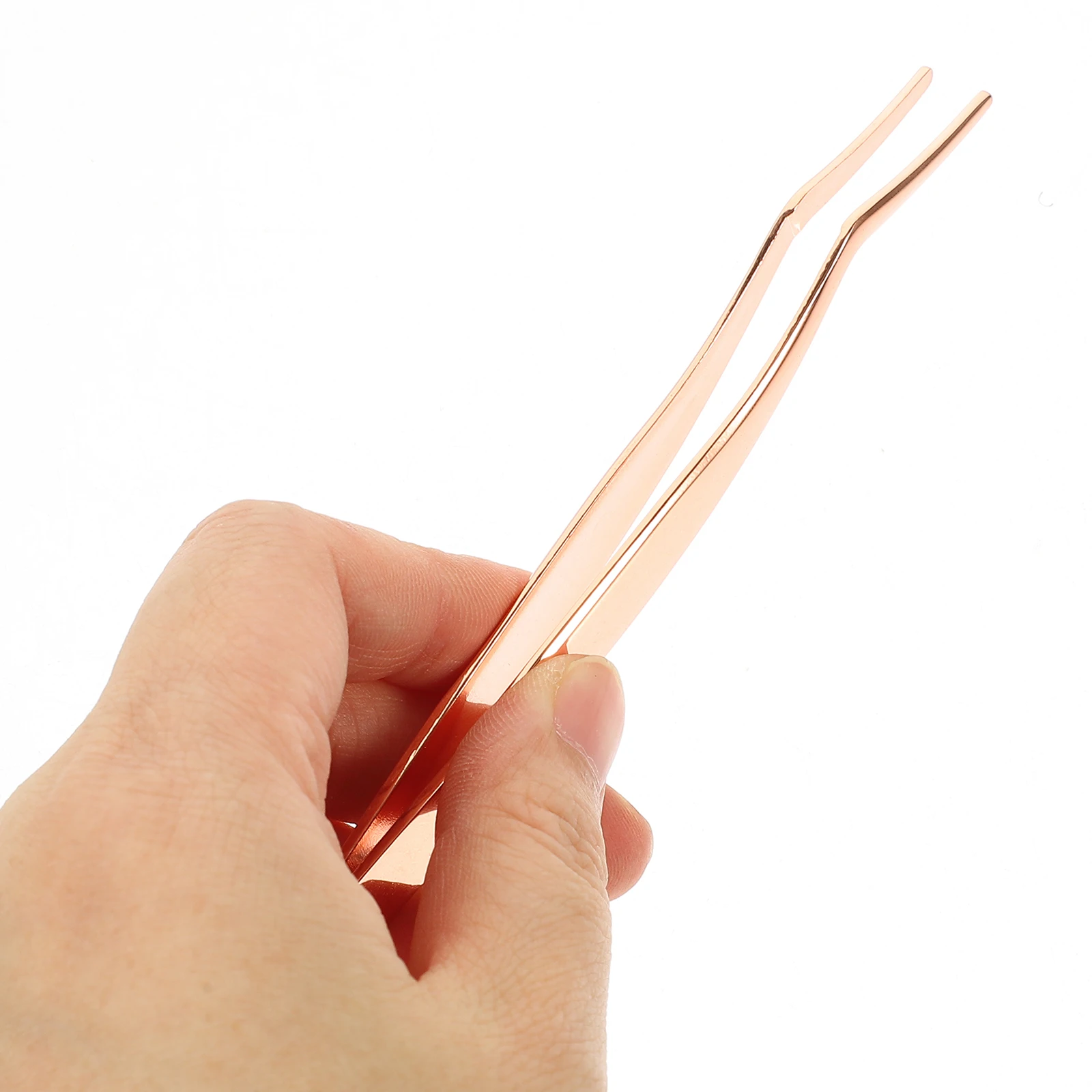 False Eyelashes Applicator Tool with Dovetail Design Crescent Tip for Precise Application and Removal Stainless Steel Lash