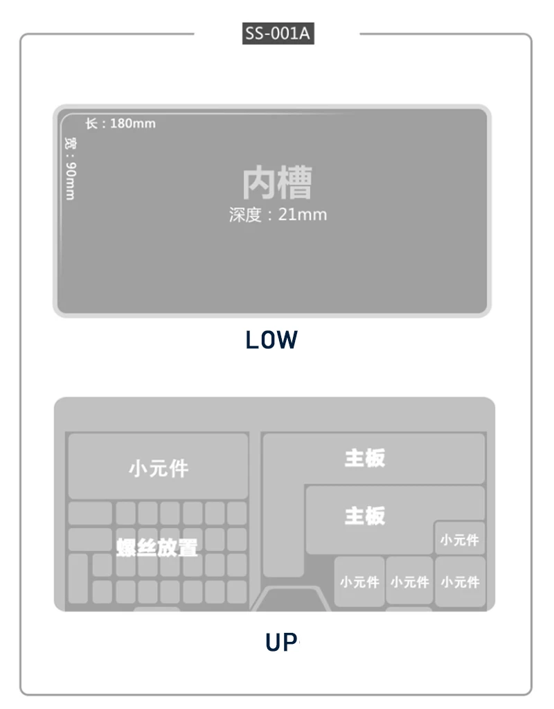 กล่องเก็บโทรศัพท์มือถือซ่อมเครื่องมือกล่องสำหรับ iPhone เมนบอร์ด Component Storage Outillage DIY