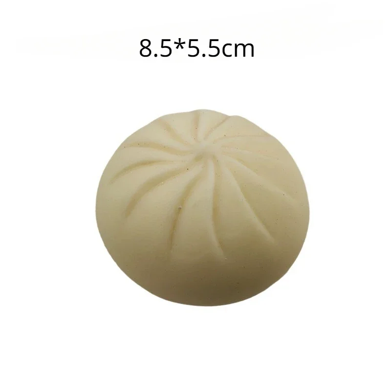 8.5cm Steamed Stuffed Bun with Simulation Steamer Soft Squishy Decompress Fidgets Anti Stress Relief Squeeze Toy for Adults Kids