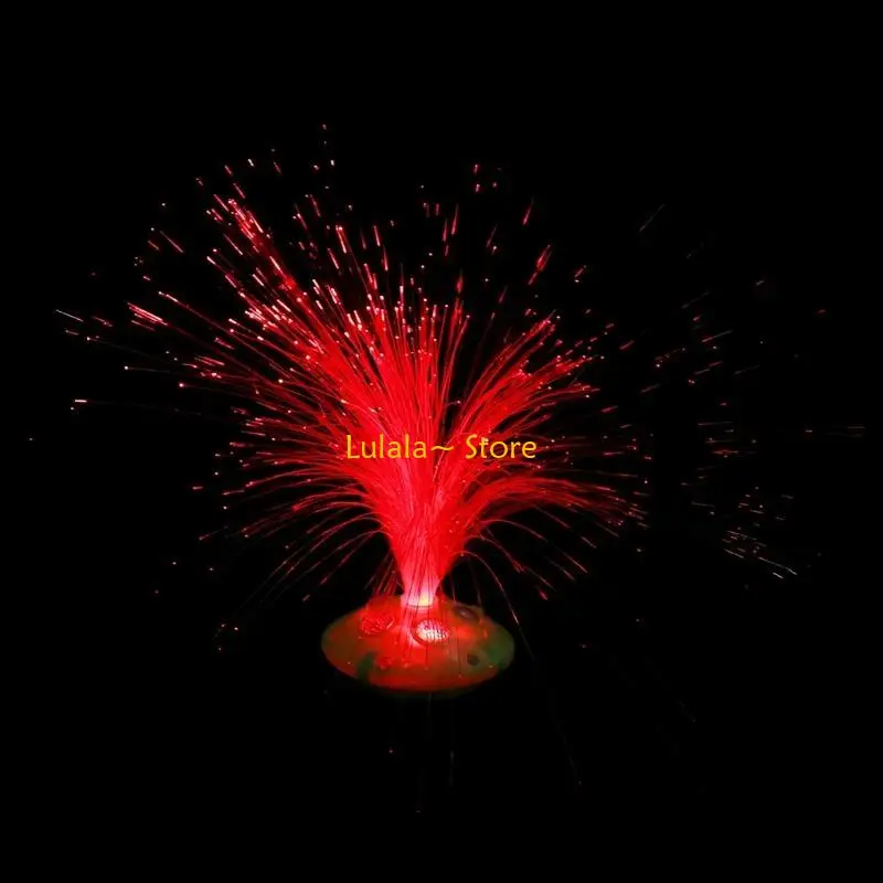 Luz fibra óptica Y4QA, lámpara LED colorida para fiesta, batería nocturna, decoración del hogar, boda