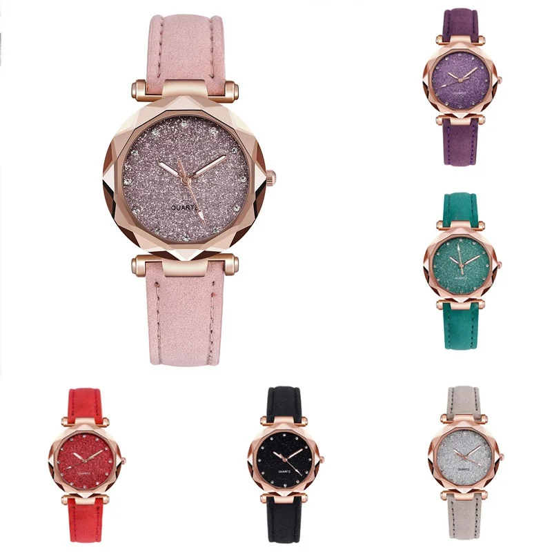 Ladies Women Quartz Watch Causal Dress Watches Leather Strap Watch