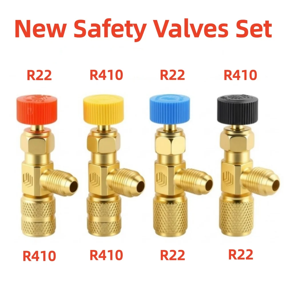 1/4PCS Air Conditioning Refrigerant Safety Valve R410A R22 1/4
