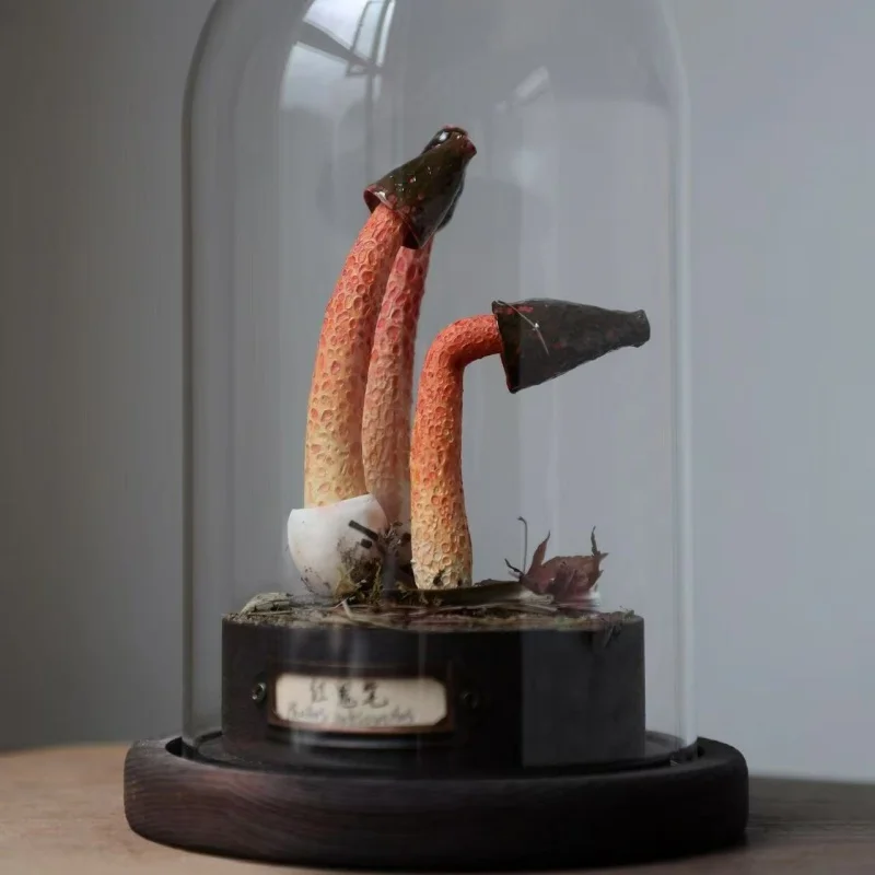 Ornamentos de cogumelo artesanais feitos à mão, brinquedos de mesa, coleção de arte personalizável e decoração, presente para crianças