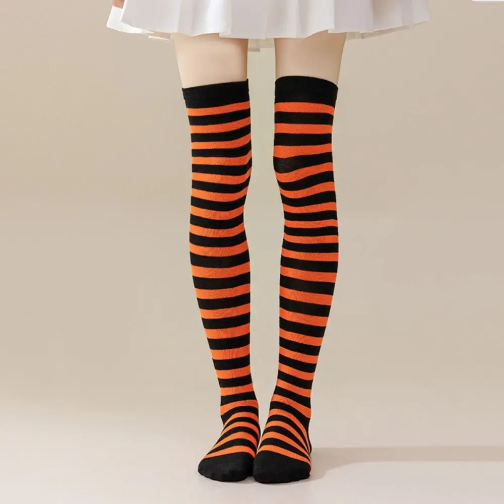 Warm halten, bunt gestreifte Strümpfe im japanischen Stil, absorbieren Schweiß über Kniestrümpfe, Overknee-süße knie-Oberschenkelstrümpfe – Detail 3