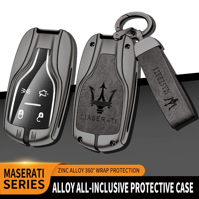 

For Maserati Ghibli Quattroporte Levante Granturismo GT GranCabrio Coupe Car Smart Remote Key Bag Zinc Alloy Key Case Cover