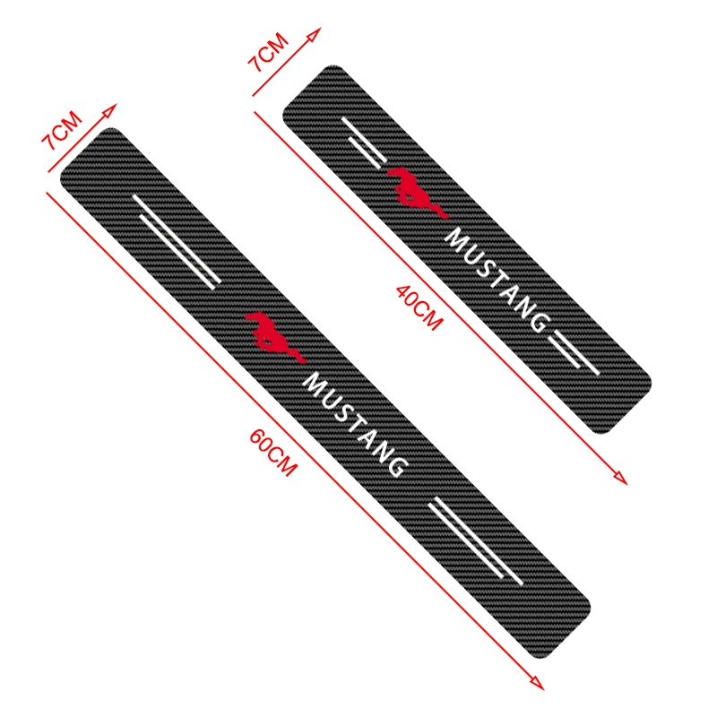 For Ford Mustang Universal Big Size Shelby GT 2015-2022 Auto Accessories Auto Door Sticker Threshold Waterproof Car Stickers view 3
