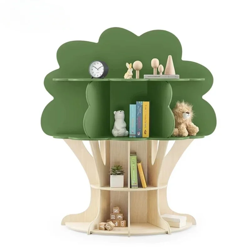 Tree Shape Fun Bookshelf Classroom Nursery Preschool Storage Furniture Daycare Equipment Childcare Bookcase