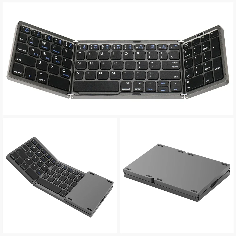 

Keyboard Thin Wireless BT Number Folding Keypad For Mac Windows Laptop Tablet Light-Handy Bluetooth-compatible