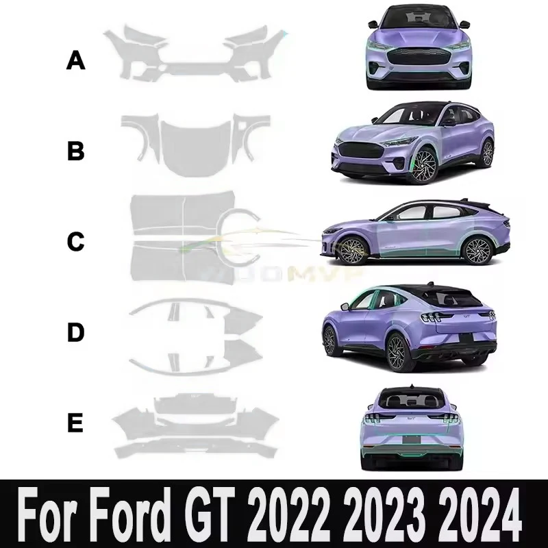 

Exterior TPU PPF For Ford GT 2022 2023 2024 Paint Protection Film Car Front Bumper Anti-scratch Transparent Repair Decal Kit