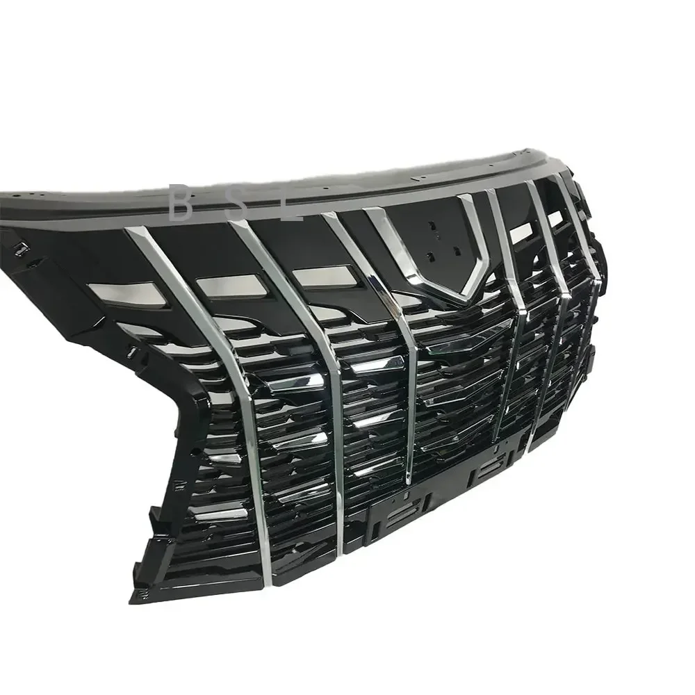 Abs Modify Front Racing Grills Fit For Mitubishi Pajero Sports Car 2021-2023  Front Mesh Mask Cover Abs Grille Grill