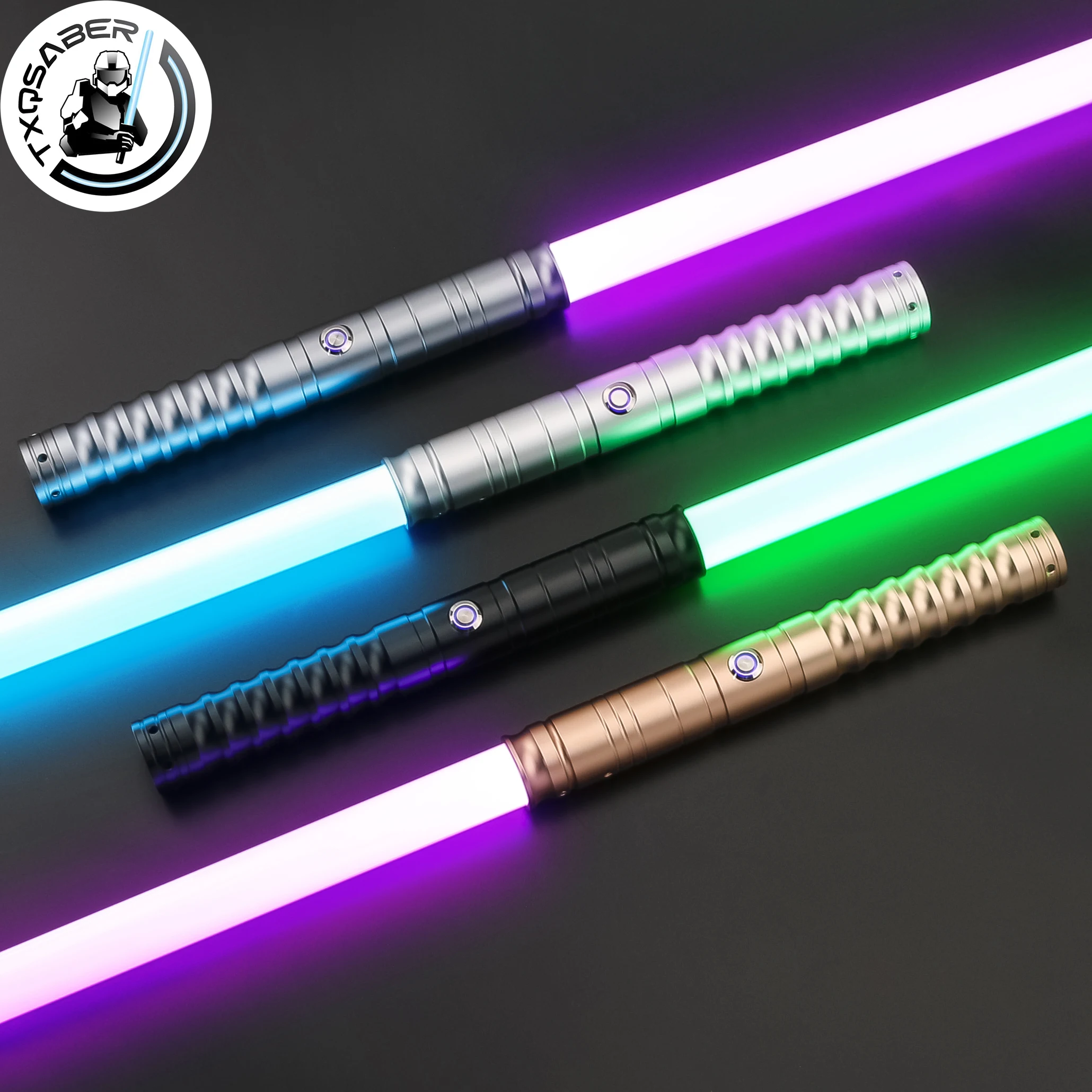 

TXQSABER Lightsaber RGB FOC Blaster Smooth Swing Metal Hilt Light Saber 12 Colors Change Kids Light sword for Boys Girls Toys