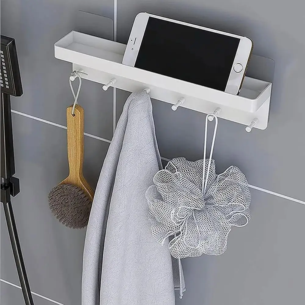 Key Holder Bathroom Shelves Wall-mounted Wall Decor Clothes Storage Rack Saving Space Mail Shelf Wall Mounted Shelf Bathroom