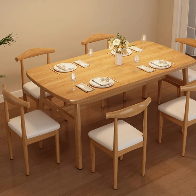 Tavolo da ristorante europeo in legno Reception lounge Comodo tavolo da pranzo per adulti Estetica di alta qualità Muebles Mobili per ufficio