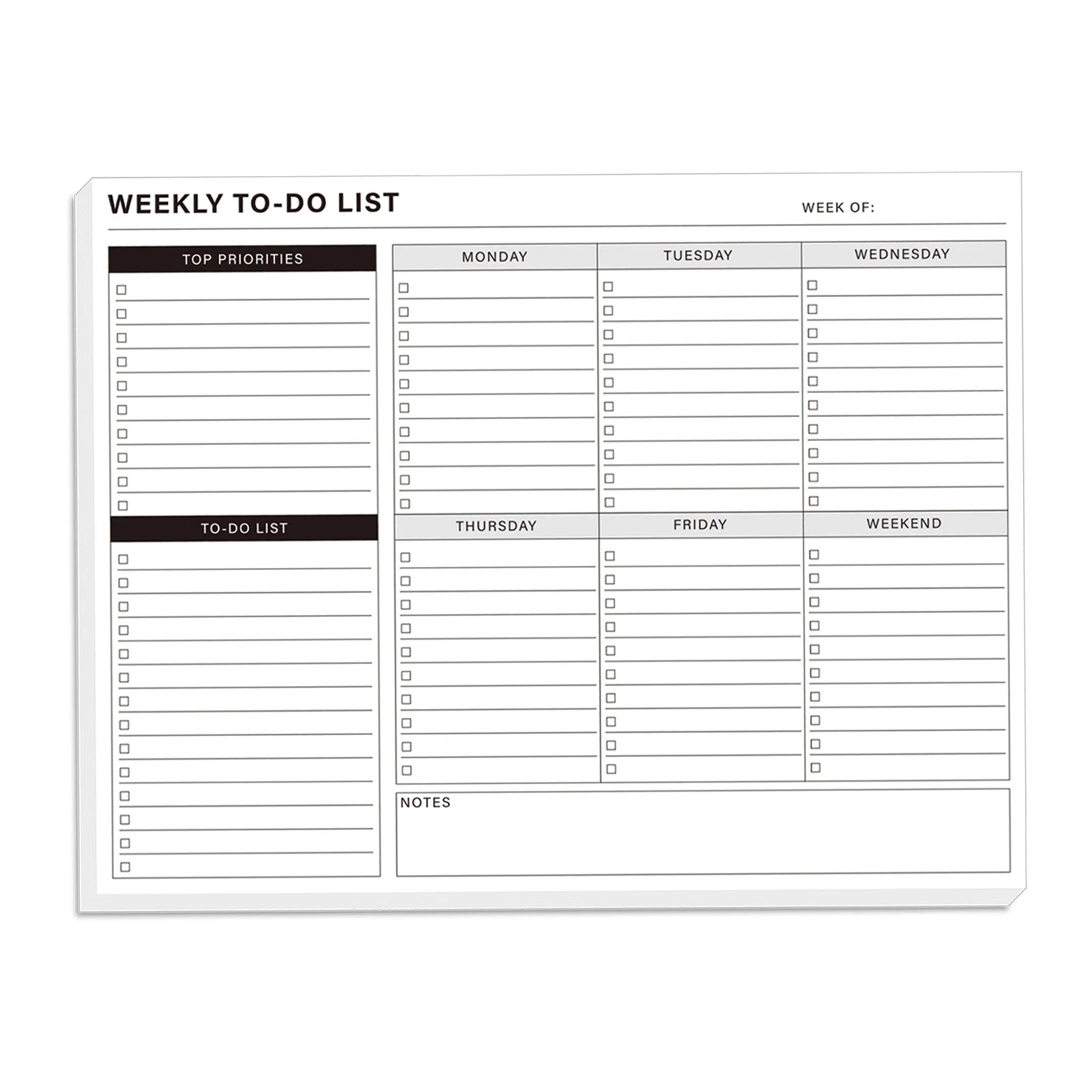 Simple removable weekly planner planner notepad weekly goal schedule planner office supplies school supplies