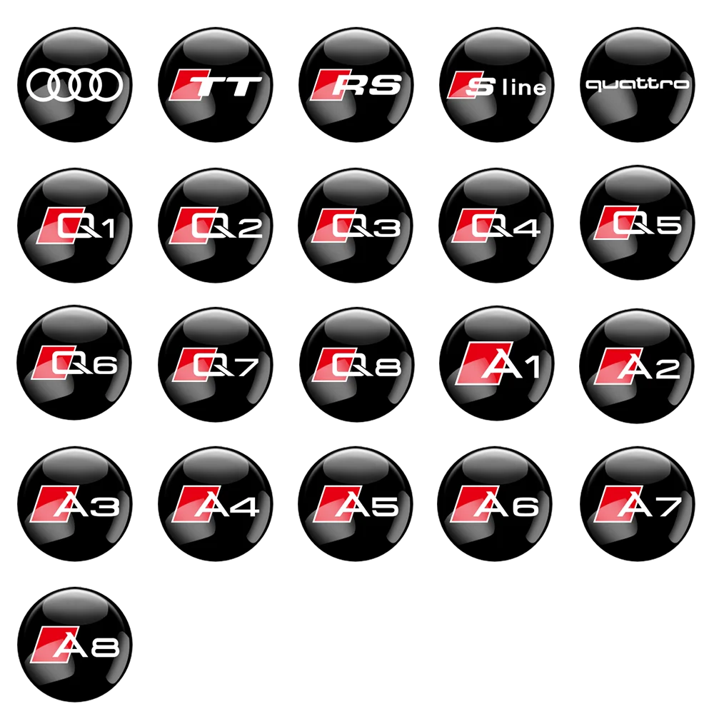 Car Styling 3D Aluminum Metal Car Wheel Tire Valve Cap Cover for AUDI RS S SLINE A3 A6 Q3 quattro Q7 TT A1 A2 A3 A8 A7 S3 S4 S6
