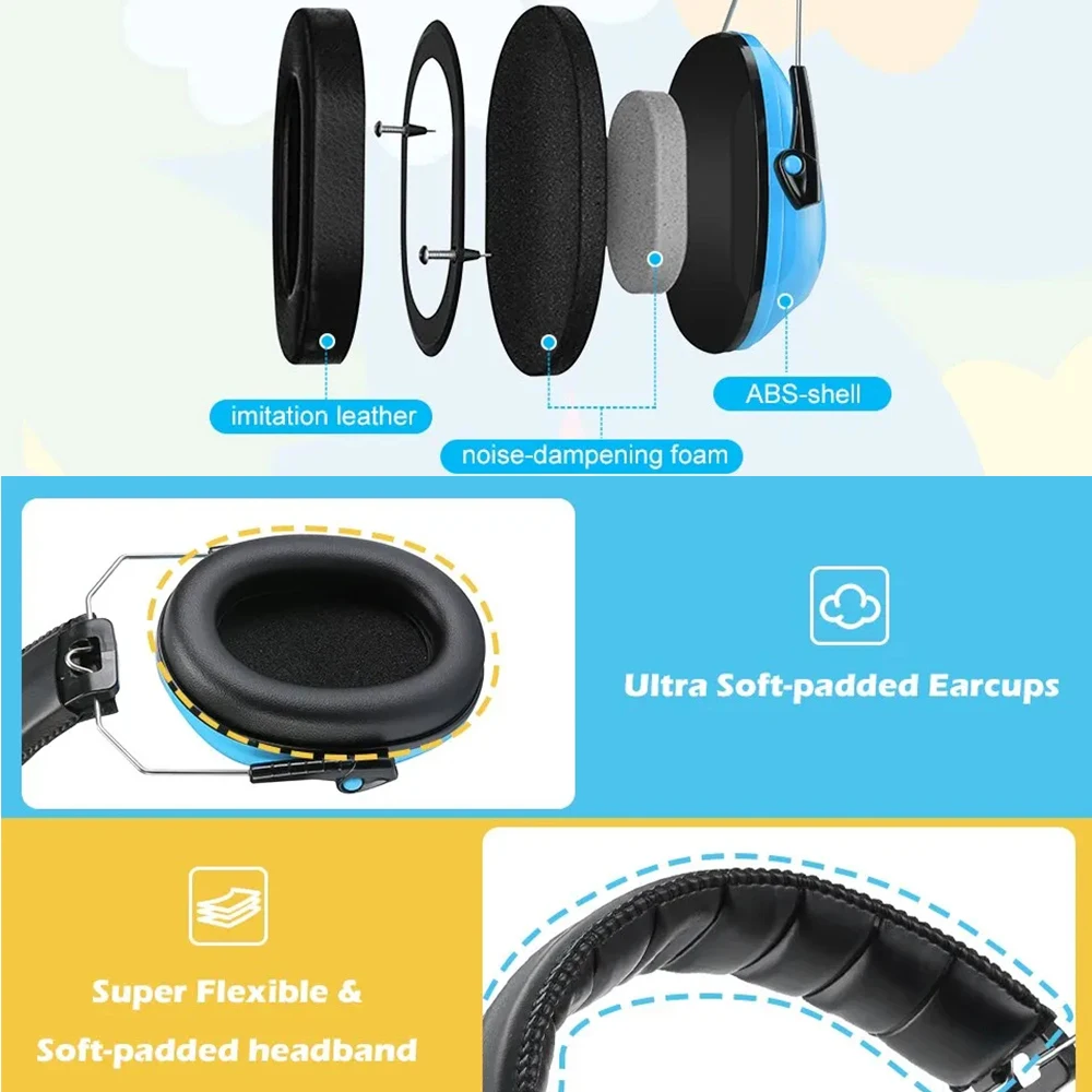 غطاء للأذنين قابل للطي مقاوم للضوضاء للأطفال غطاء للأذنين مقاوم للضوضاء للأطفال غطاء للأذنين مقاوم للضوضاء وإلغاء الضوضاء أثناء النوم #4