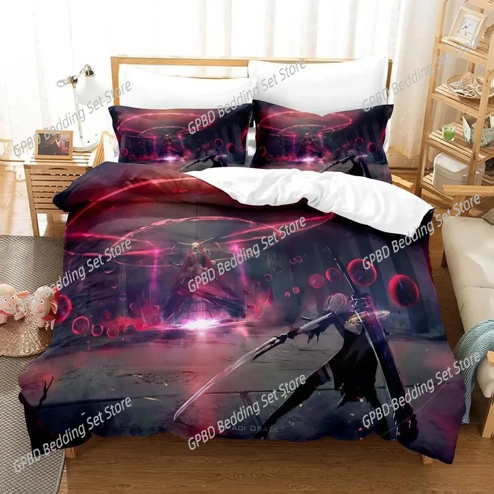 Game NieR Automata Bedding Set Single Twin Full Queen King Size Bed Set Adult Kid Bedroom Duvet cover Sets Anime Bed Sheet Set