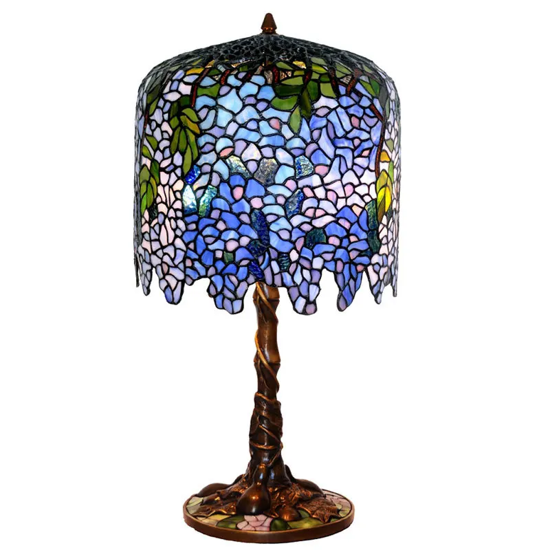 

Vintage European living room desk lamp living room bedroom bedside wisteria antique full copper