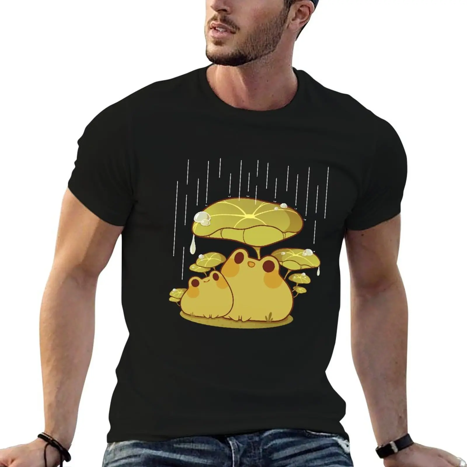 Froggies together in the rain T-Shirt Big and Tall Casual T-Shirt
