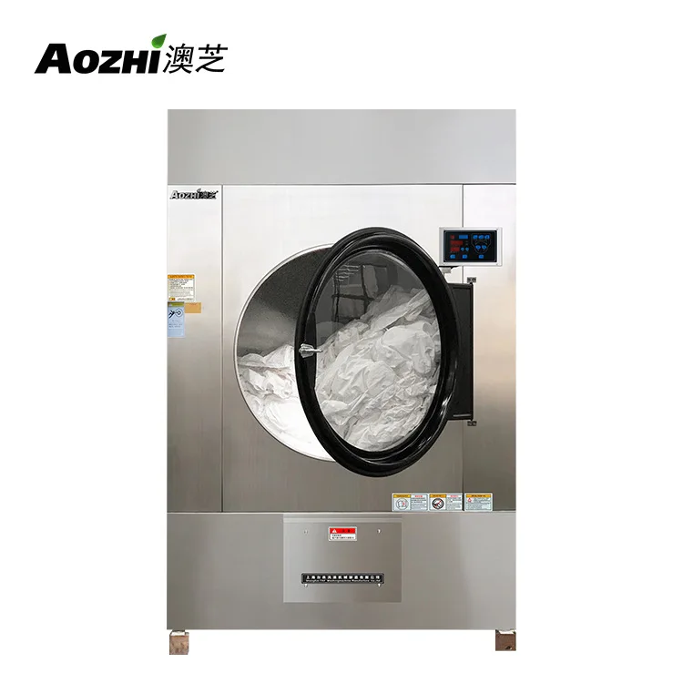 سعة كبيرة صناعية من الفولاذ المقاوم للصدأ تسخين كهربائي 100 كجم مجفف غرفة الغسيل معدات مجفف تجاري للفندق #5