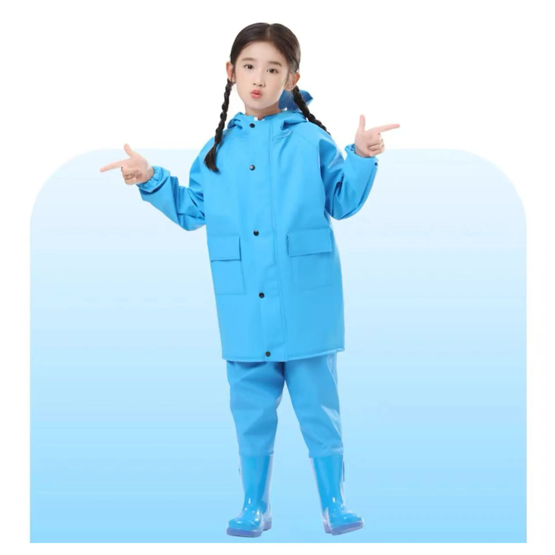 Children's Full Body Water Wading Pants Protective Clothing Waterproof Rain Pants Kindergarten Play Sand Fishing Uniforms