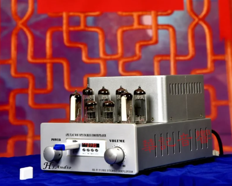 Huaji 13W*2 Tube amplifier power amplifier ST-6P14 / EL84PP push-pull amplifier with player