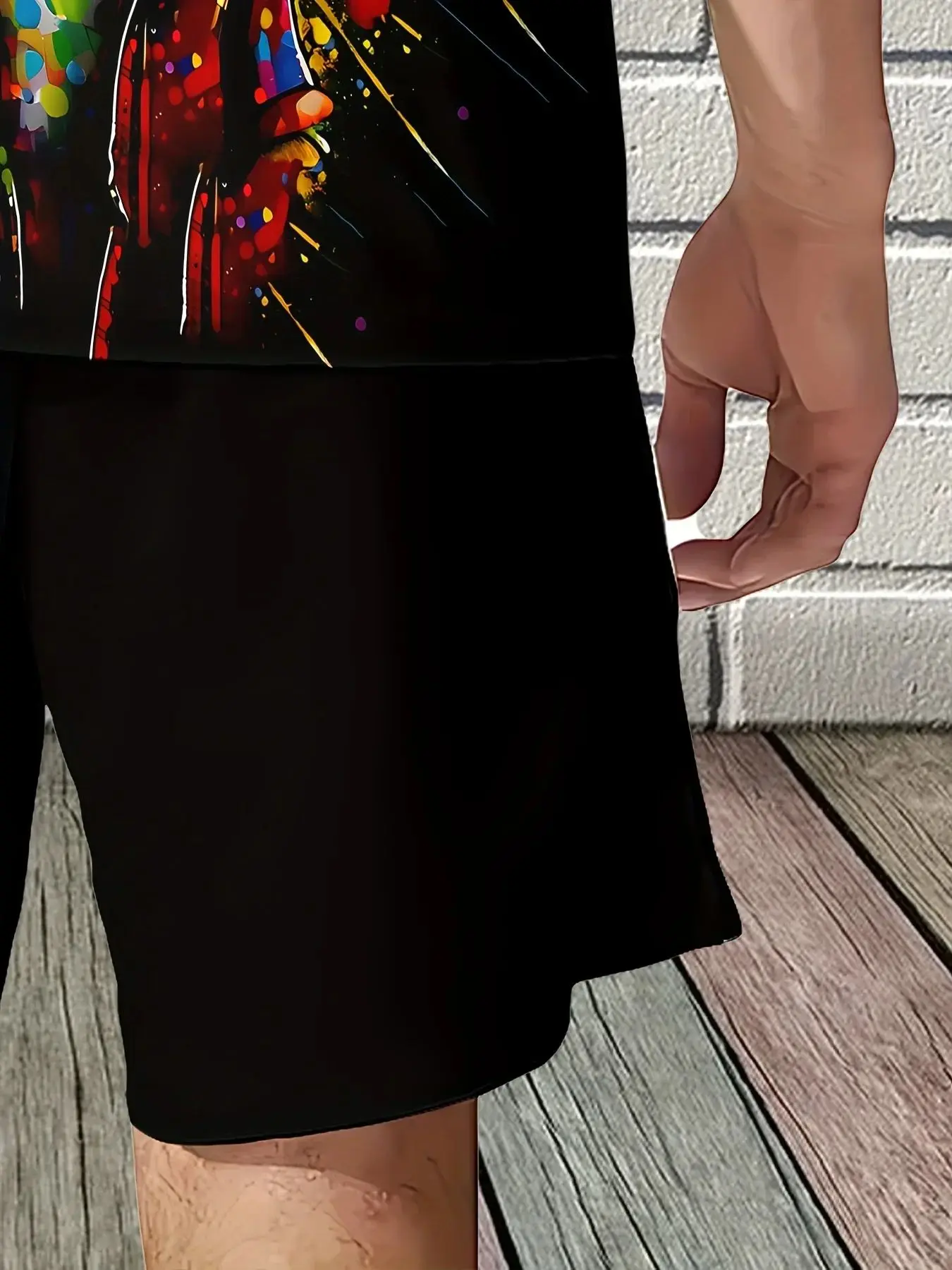 مجموعة الملابس الرياضية الصيفية غير الرسمية للرجال 2025 مصنوعة من البوليستر المطبوع ثلاثي الأبعاد وهو مريح وناعم #6