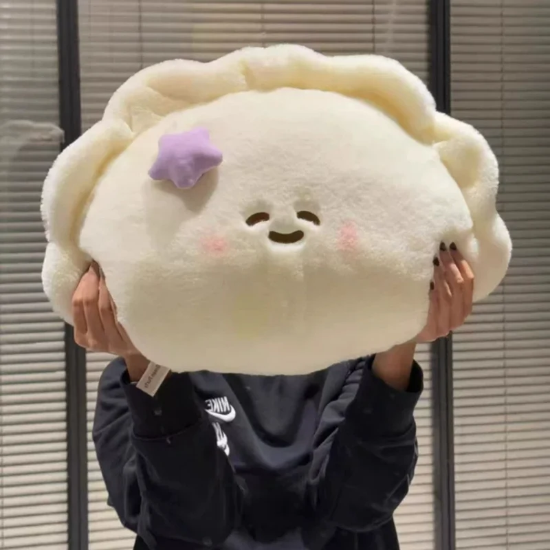 40-80cm Fun New Soft Poland Dumpling Stuffed Toy Throw Pillow Cute Blue Pink White Star Moon Expression Dumplings Decor Sofa
