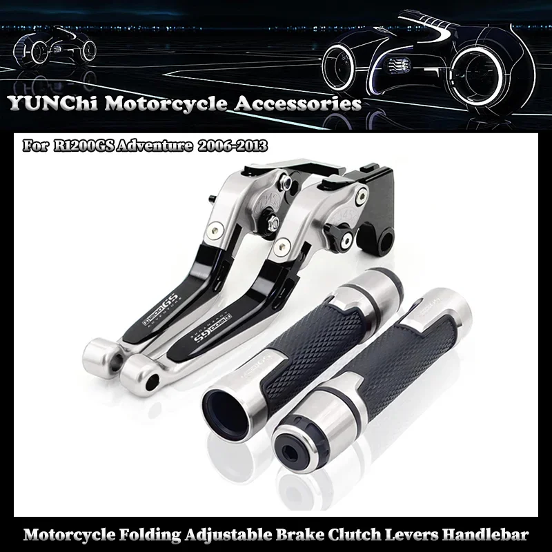 

Motorcycle Brake Clutch Levers Handle Handlebar Grips Ends For BMW R1200GS Adventure (LC) 2006-2013