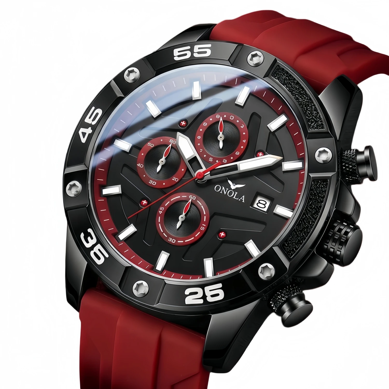 ONOLA New High Quality Men\'s Watch Fashionable Luminous Waterproof Military WristWatch Clock Multi Functional Quartz Watches