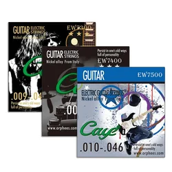 Orphee Caye EW Electric Guitar Strings Hexagonal Carbon Steel 10-46 09-46 09-42 EW7300 EW7400 EW7500 Electric Guitar Accessories