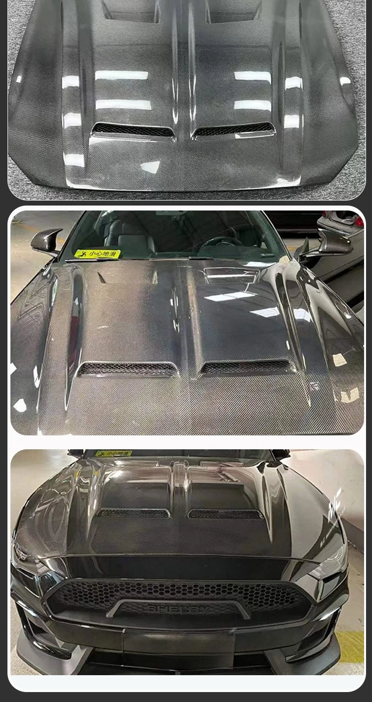 

For Ford, Mustang, Carbon Fiber Cover, Hood, Engine Cover, 2015-2017 Accesorios Para Vehículos