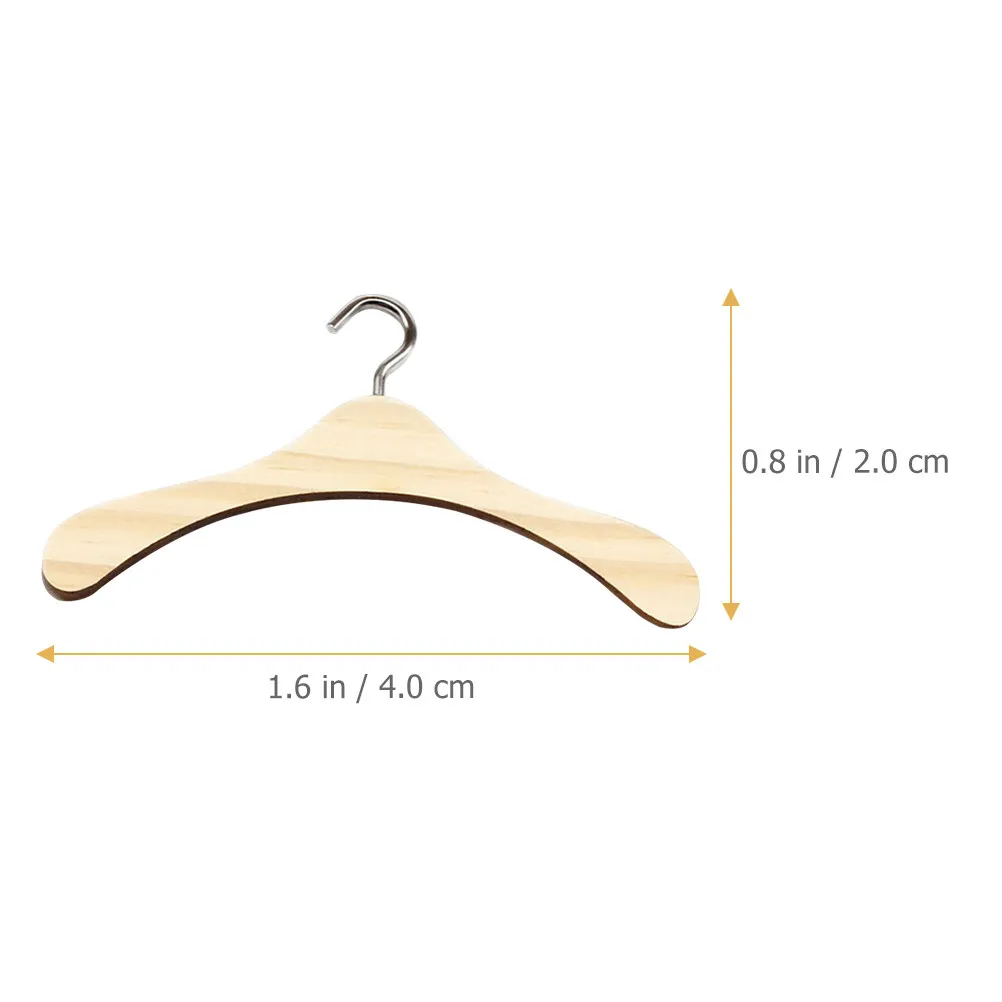 4Pcs Mini Hanger Set Premium Sturdy Smooth Burr-Free Miniature Furniture for 1:12 Dollhouse Bedroom Decoration Mini House