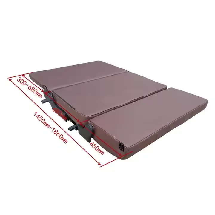 RV Swivel Seat, Cara Folding Camper Double People Seat Roll Bed Car Seats Made of Leather Folding Seat