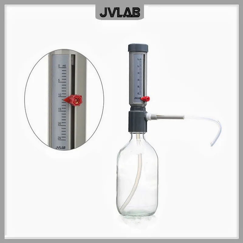 Lab Bottle Top Dispenser Economic Semi-automatic Liquid Dispenser Sleeve Type 5-25 ml Adjustable Liquid Adder Without Bottle